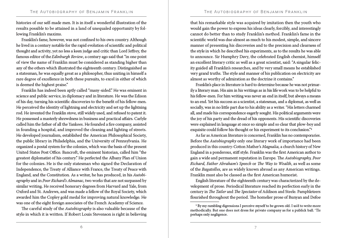 The Autobiography of Benjamin Franklin
